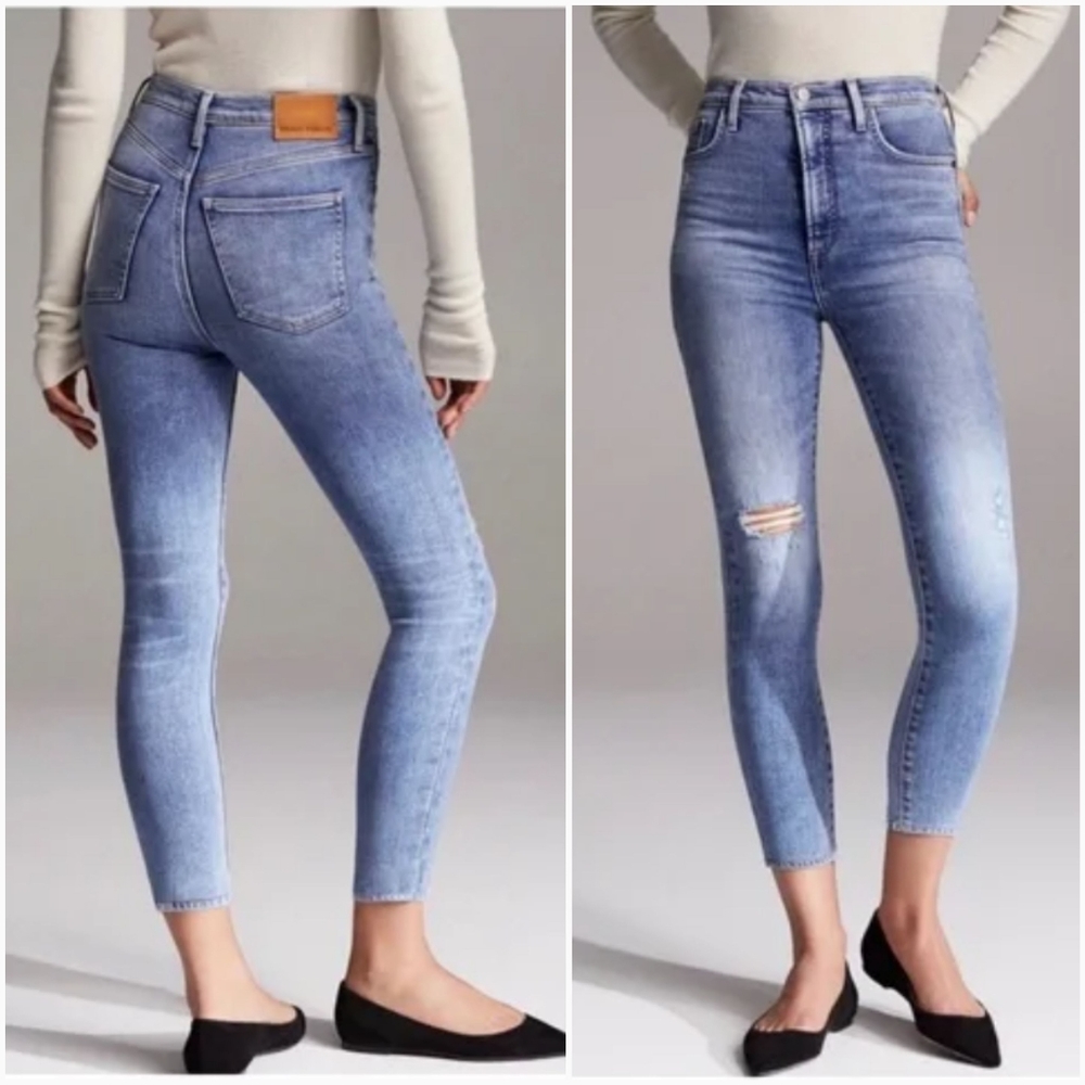 DENIM FORUM The Lola High Rise Skinny Crop Jeans Size 25 Aritzia